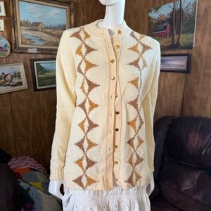 True Vintage Boho Wool Cottagecore Sweater
